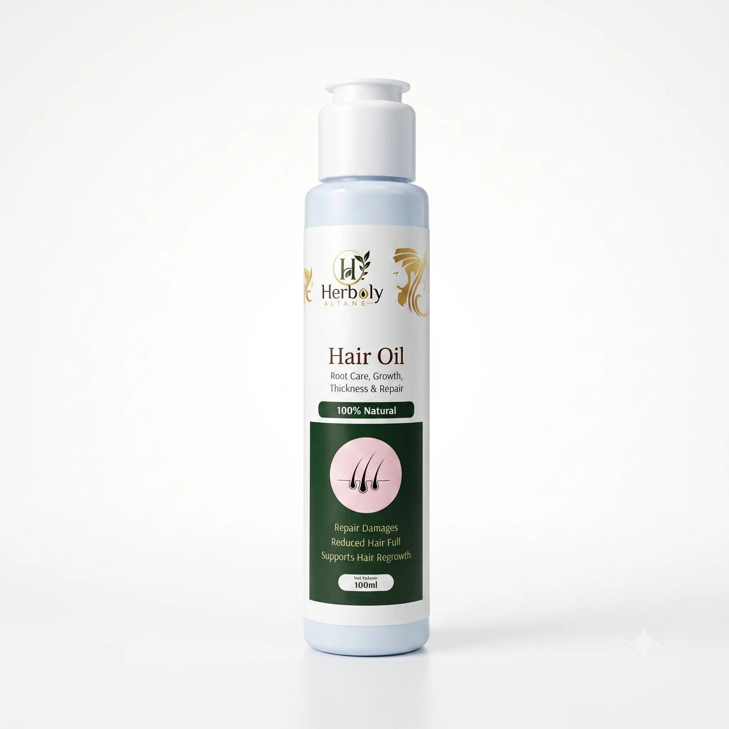 Herbly 100% Natural Hair Oil for Hair Growth & Hair Fall Control | 100ml