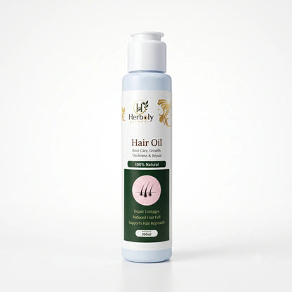 Herbly 100% Natural Hair Oil for Hair Growth & Hair Fall Control | 100ml