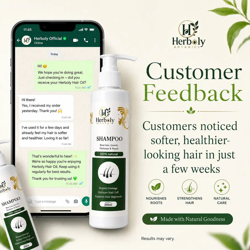 Herboly 100% Natural Hair Growth Shampoo