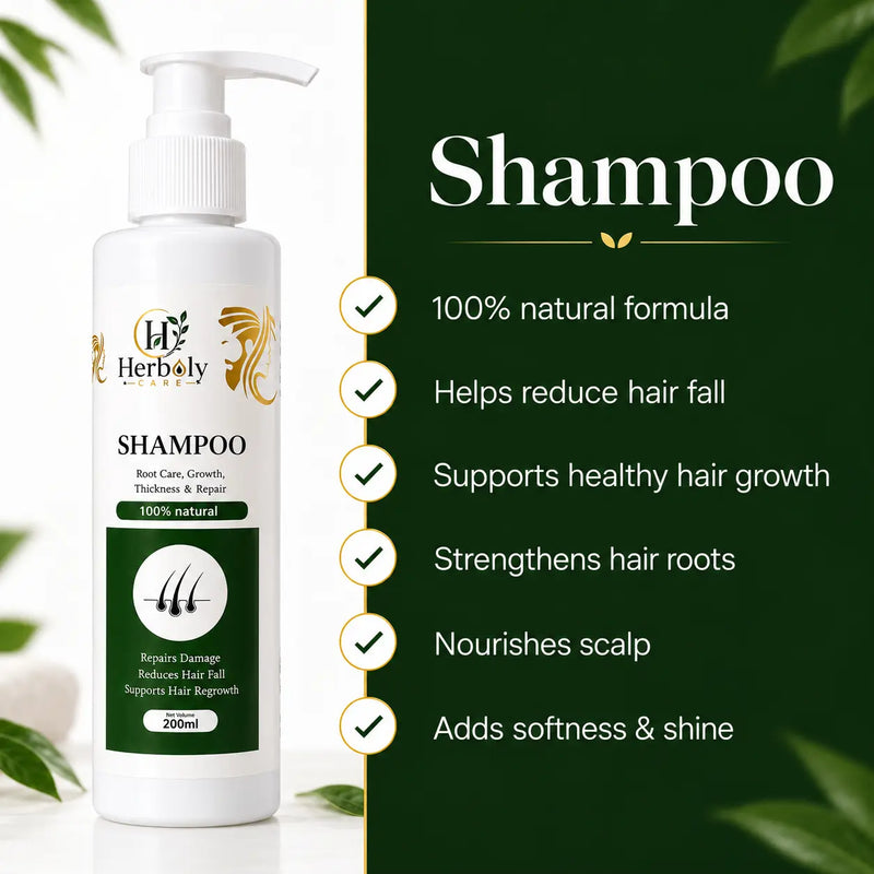Herboly 100% Natural Hair Growth Shampoo