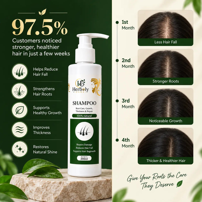 Herboly 100% Natural Hair Growth Shampoo